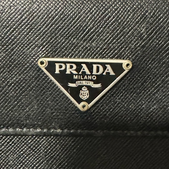 PRADA Saffiano Leather Tri-Fold Snap Wallet - Picture 4 of 7